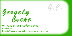 gergely csepe business card